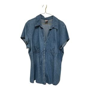 Faded Glory Blue Button Down Shirt